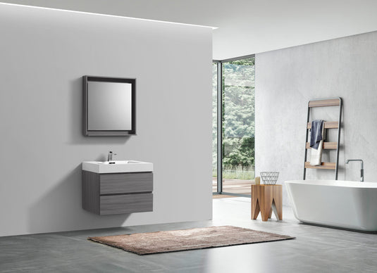 Bliss 30" Wall Mount / Wall Hung Bathroom Vanity With 2 Drawers-Bathroom & More | High Quality from Coozify