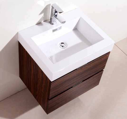 Bliss 24" Wall Mount / Wall Hung Bathroom Vanity With 2 Drawers-Bathroom & More | High Quality from Coozify
