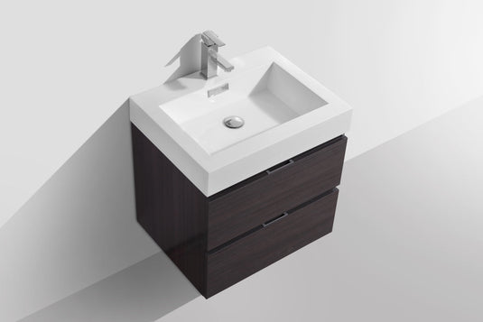 Bliss 24" Wall Mount / Wall Hung Bathroom Vanity With 2 Drawers-Bathroom & More | High Quality from Coozify
