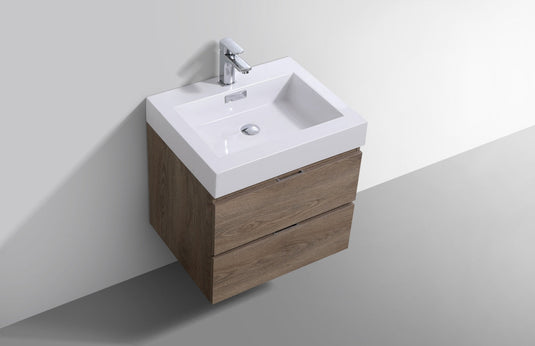 Bliss 24" Wall Mount / Wall Hung Bathroom Vanity With 2 Drawers-Bathroom & More | High Quality from Coozify