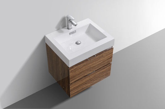 Bliss 24" Wall Mount / Wall Hung Bathroom Vanity With 2 Drawers-Bathroom & More | High Quality from Coozify