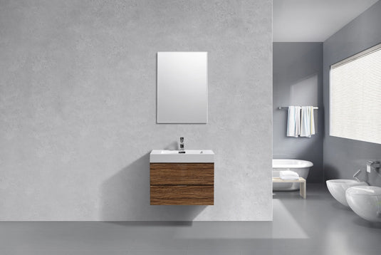Bliss 30" Wall Mount / Wall Hung Bathroom Vanity With 2 Drawers-Bathroom & More | High Quality from Coozify