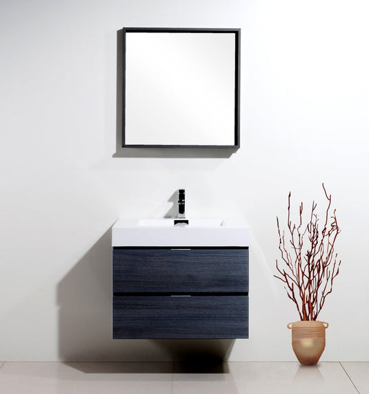 Bliss 30" Wall Mount / Wall Hung Bathroom Vanity With 2 Drawers-Bathroom & More | High Quality from Coozify