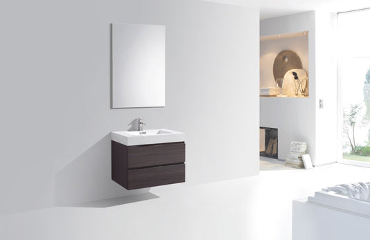 Bliss 30" Wall Mount / Wall Hung Bathroom Vanity With 2 Drawers-Bathroom & More | High Quality from Coozify
