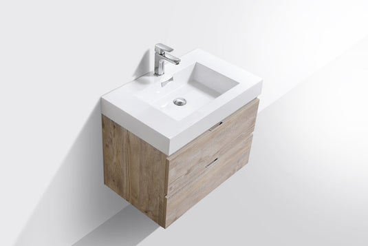 Bliss 30" Wall Mount / Wall Hung Bathroom Vanity With 2 Drawers-Bathroom & More | High Quality from Coozify