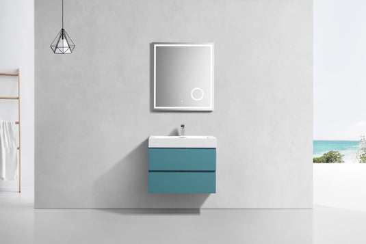 Bliss 30" Wall Mount / Wall Hung Bathroom Vanity With 2 Drawers-Bathroom & More | High Quality from Coozify