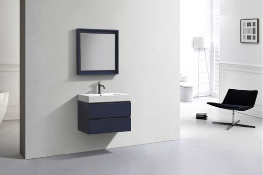 Bliss 30" Wall Mount / Wall Hung Bathroom Vanity With 2 Drawers-Bathroom & More | High Quality from Coozify