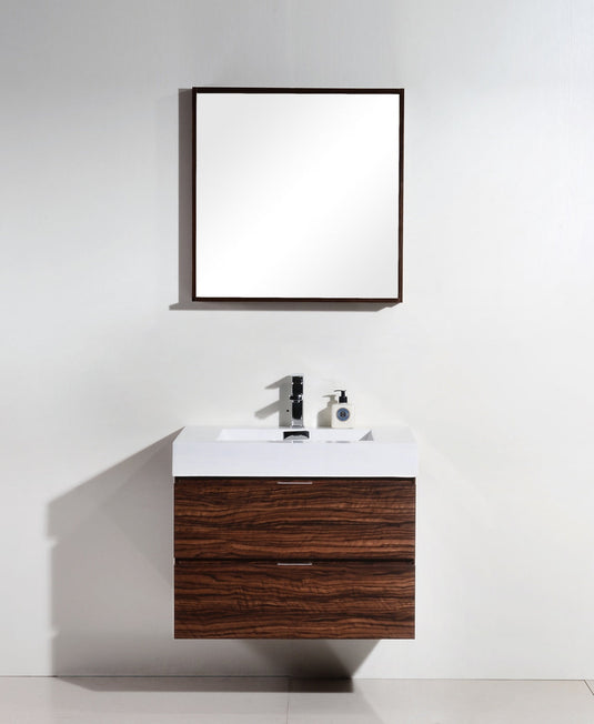 Bliss 30" Wall Mount / Wall Hung Bathroom Vanity With 2 Drawers-Bathroom & More | High Quality from Coozify