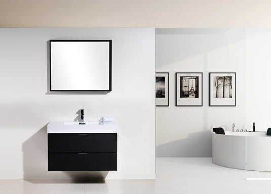 Bliss 36" Wall Mount / Wall Hung Modern Bathroom Vanity With 2 Drawers-Bathroom & More | High Quality from Coozify