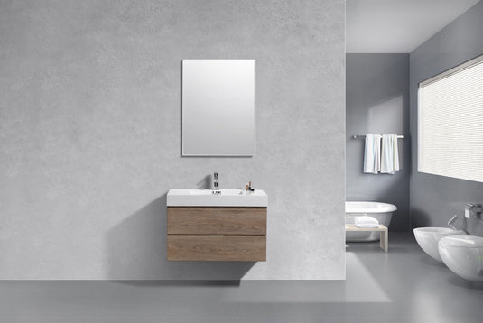 Bliss 36" Wall Mount / Wall Hung Modern Bathroom Vanity With 2 Drawers-Bathroom & More | High Quality from Coozify