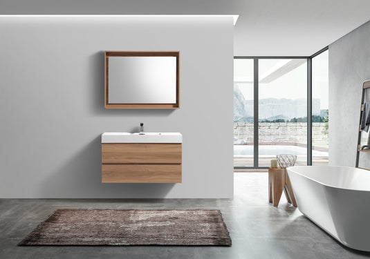 Bliss 36" Wall Mount / Wall Hung Modern Bathroom Vanity With 2 Drawers-Bathroom & More | High Quality from Coozify