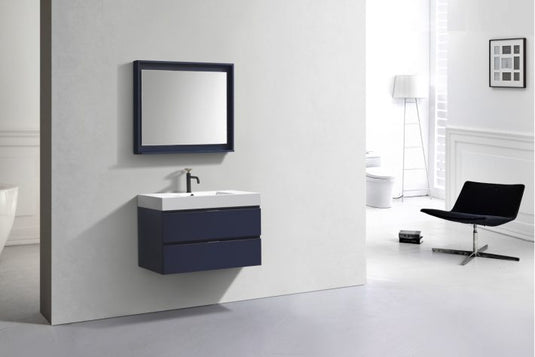 Bliss 36" Wall Mount / Wall Hung Modern Bathroom Vanity With 2 Drawers-Bathroom & More | High Quality from Coozify