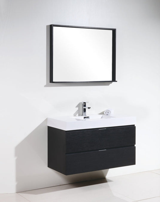 Bliss 40" Wall Mount / Wall Hung Modern Bathroom Vanity With 2 Drawers Acrylic Countertop-Bathroom & More | High Quality from Coozify
