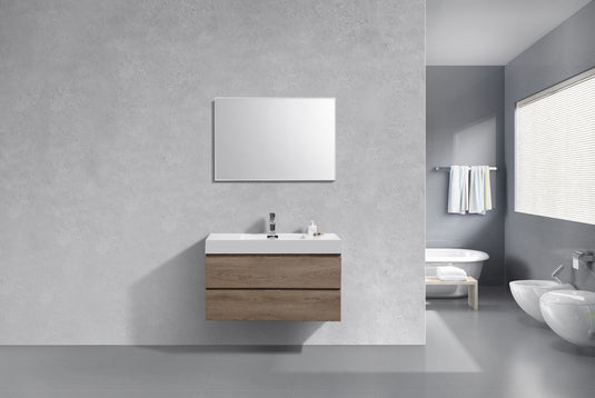 Bliss 40" Wall Mount / Wall Hung Modern Bathroom Vanity With 2 Drawers Acrylic Countertop-Bathroom & More | High Quality from Coozify