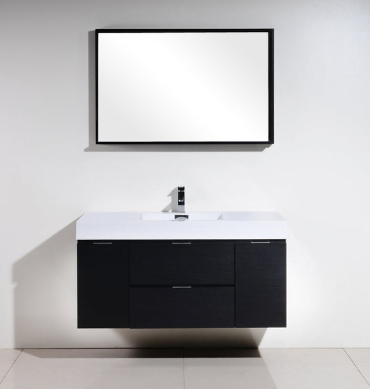Bliss 48" Wall Mount / Wall Hung Modern Bathroom Vanity With 2 Drawers And 2 Doors Acrylic Countertop-Bathroom & More | High Quality from Coozify