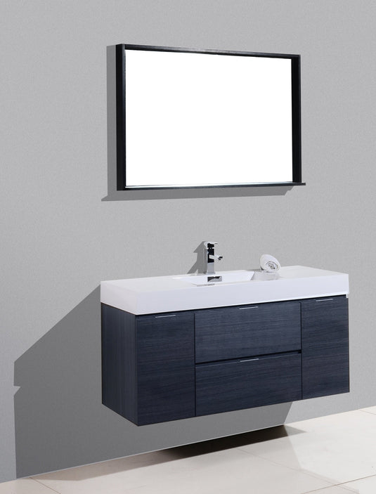 Bliss 48" Wall Mount / Wall Hung Modern Bathroom Vanity With 2 Drawers And 2 Doors Acrylic Countertop-Bathroom & More | High Quality from Coozify