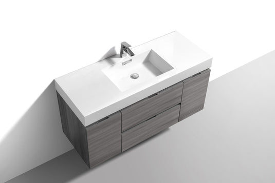 Bliss 48" Wall Mount / Wall Hung Modern Bathroom Vanity With 2 Drawers And 2 Doors Acrylic Countertop-Bathroom & More | High Quality from Coozify