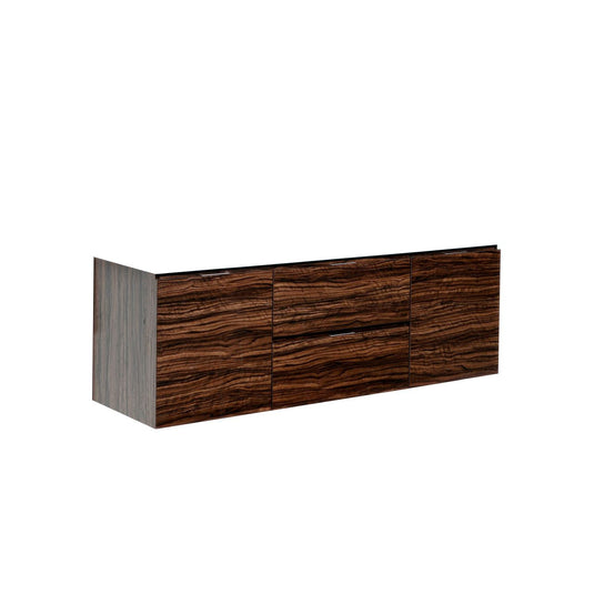 Bliss 60" Wall Mount / Wall Hung Modern Bathroom Vanity With 2 Door And 2 Drawers Countertop Not Included-Bathroom & More | High Quality from Coozify