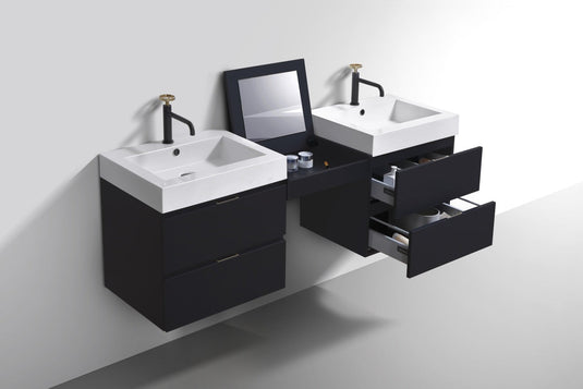 Bliss 68″ Wall Mount Double Sink Modern Bathroom Vanity-Bathroom & More | High Quality from Coozify