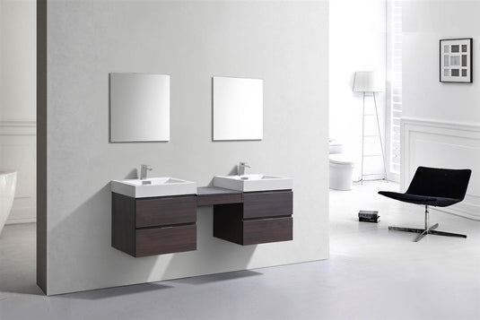 Bliss 68″ Wall Mount Double Sink Modern Bathroom Vanity-Bathroom & More | High Quality from Coozify