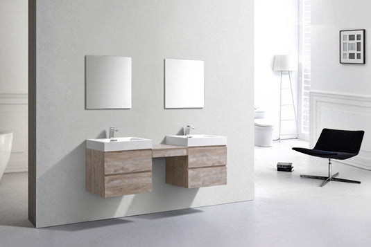 Bliss 68″ Wall Mount Double Sink Modern Bathroom Vanity-Bathroom & More | High Quality from Coozify