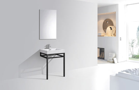 Haus 24" Stainless Steel Console Bathroom Vanity With White Acrylic Sink-Bathroom & More | High Quality from Coozify