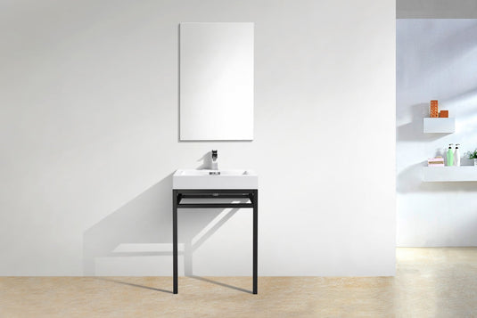 Haus 24" Stainless Steel Console Bathroom Vanity With White Acrylic Sink-Bathroom & More | High Quality from Coozify