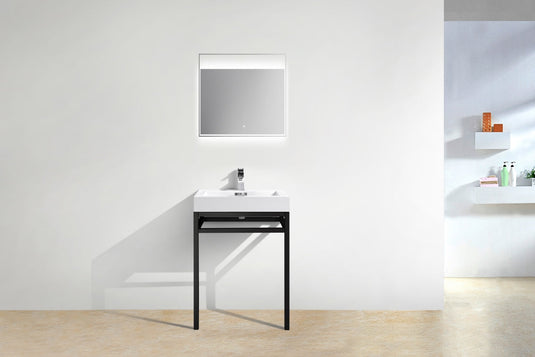 Haus 24" Stainless Steel Console Bathroom Vanity With White Acrylic Sink-Bathroom & More | High Quality from Coozify