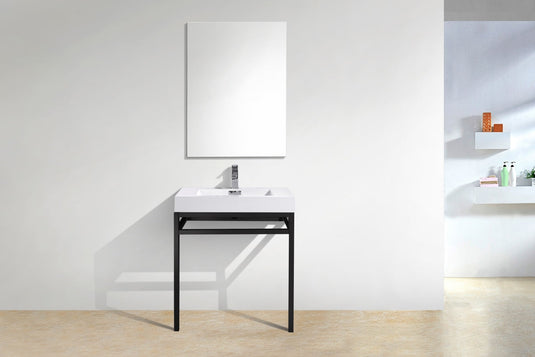 Haus 30" Stainless Steel Console Bathroom Vanity With White Acrylic Sink-Bathroom & More | High Quality from Coozify