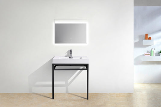 Haus 30" Stainless Steel Console Bathroom Vanity With White Acrylic Sink-Bathroom & More | High Quality from Coozify