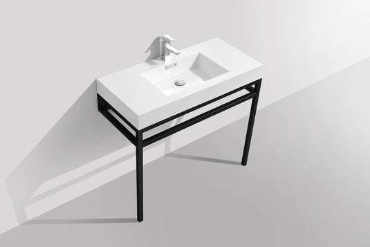 Haus 40" Stainless Steel Console Bathroom Vanity With White Acrylic Sink-Bathroom & More | High Quality from Coozify