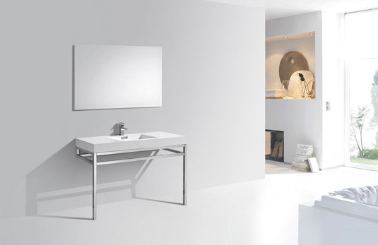 Haus 48" Stainless Steel Console Bathroom Vanity With White Acrylic Sink-Bathroom & More | High Quality from Coozify