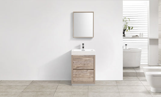Bliss 24" Floor Mount Free Standing Bathroom Vanity With 2 Drawers-Bathroom & More | High Quality from Coozify
