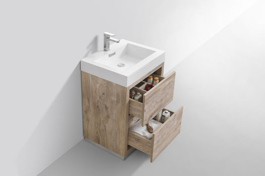 Bliss 24" Floor Mount Free Standing Bathroom Vanity With 2 Drawers-Bathroom & More | High Quality from Coozify