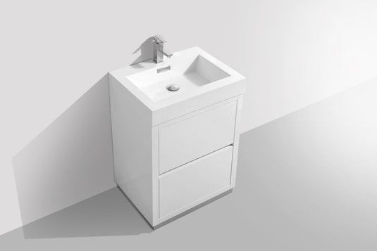 Bliss 24" Floor Mount Free Standing Bathroom Vanity With 2 Drawers-Bathroom & More | High Quality from Coozify