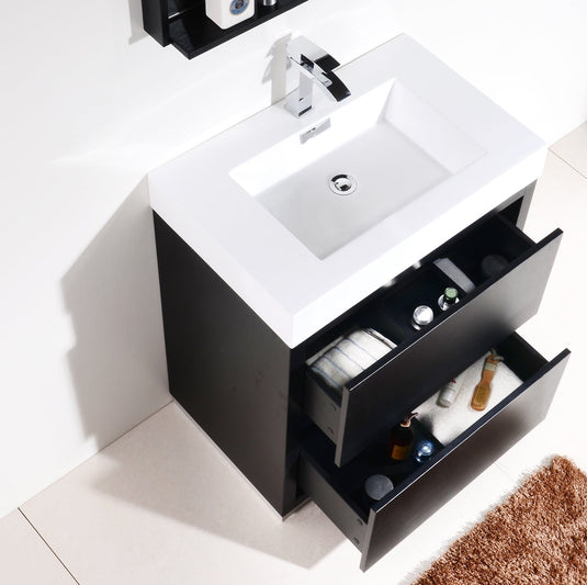 Bliss 30" Floor Mount Free Standing Bathroom Vanity With 2 Drawers-Bathroom & More | High Quality from Coozify
