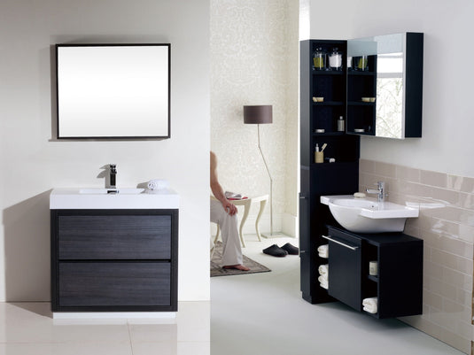 Bliss 36" Floor Mount Free Standing Bathroom Vanity With 2 Drawers FMB36-Bathroom & More | High Quality from Coozify