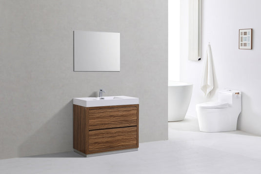 Bliss 40" Floor Mount Free Standing Bathroom Vanity With 2 Drawers and Acrylic Countertop FMB40-Bathroom & More | High Quality from Coozify