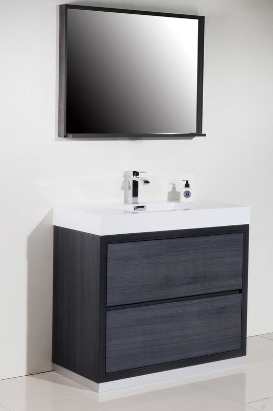 Bliss 40" Floor Mount Free Standing Bathroom Vanity With 2 Drawers and Acrylic Countertop FMB40-Bathroom & More | High Quality from Coozify