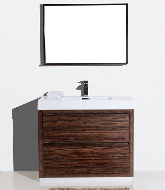 Bliss 40" Floor Mount Free Standing Bathroom Vanity With 2 Drawers and Acrylic Countertop FMB40-Bathroom & More | High Quality from Coozify