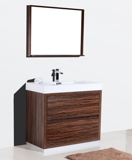 Bliss 40" Floor Mount Free Standing Bathroom Vanity With 2 Drawers and Acrylic Countertop FMB40-Bathroom & More | High Quality from Coozify