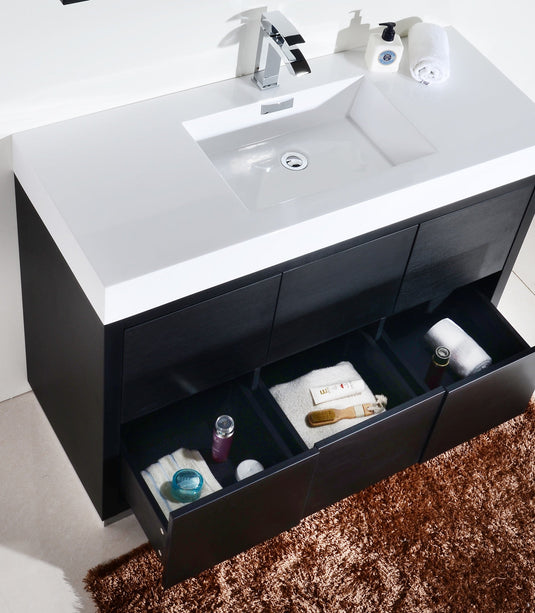 Bliss 48" Floor Mount Free Standing Bathroom Vanity With 6 Drawers Acrylic Countertop-Bathroom & More | High Quality from Coozify