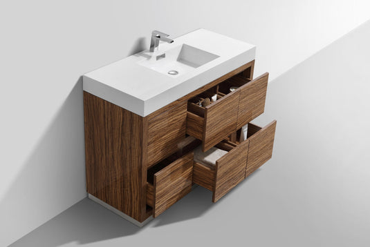 Bliss 48" Floor Mount Free Standing Bathroom Vanity With 6 Drawers Acrylic Countertop-Bathroom & More | High Quality from Coozify