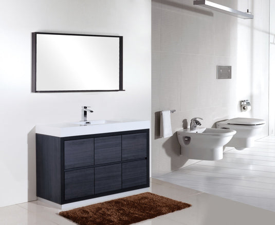 Bliss 60" Floor Mount Free Standing Single Sink Bathroom Vanity With 6 Drawers Acrylic Countertop FMB60S-Bathroom & More | High Quality from Coozify