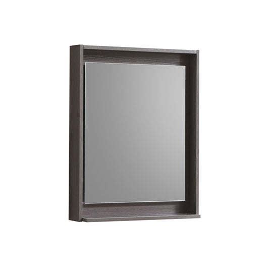 24" Wide Bathroom Mirror With Shelf – Gray Oak-Bathroom & More | High Quality from Coozify