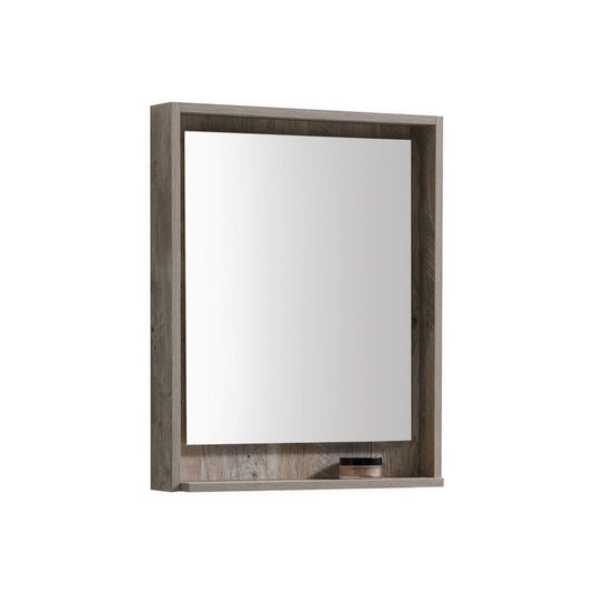 24" Wide Bathroom Mirror With Shelf – Nature Wood-Bathroom & More | High Quality from Coozify