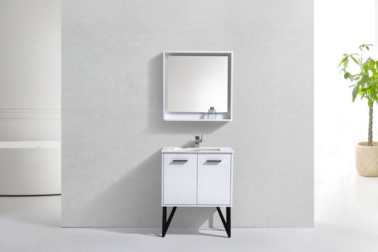 Bosco 30" Bathroom Vanity With White Quartz Countertop With 2 Doors KB30-Bathroom & More | High Quality from Coozify
