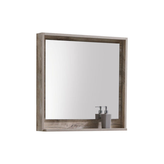 30" Wide Bathroom Mirror With Shelf – Nature Wood-Bathroom & More | High Quality from Coozify