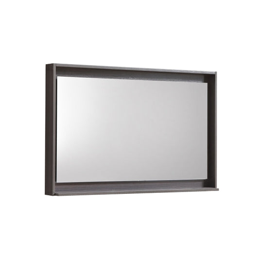 36" Wide Bathroom Mirror With Shelf – Gray Oak-Bathroom & More | High Quality from Coozify