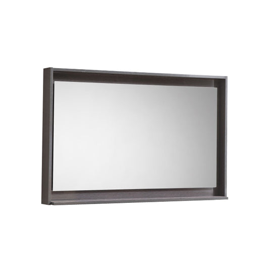 40" Wide Bathroom Mirror With Shelf – Gray Oak-Bathroom & More | High Quality from Coozify